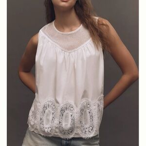 NWT En Elly Anthropologie The Iris Poplin Sleeveless Blouse